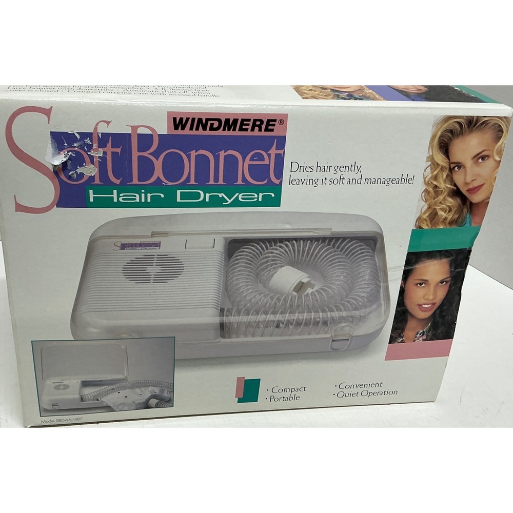 Windmere Vintage Soft Bonnet Hair Dryer Portable Carrying Case SBD-4A/487